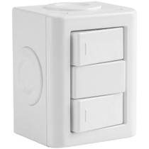 Interruptores Simples Tramontina Lizflex Brilhante Branco 10A 250V Interruptores Simples Tramontina Lizflex Brilhante Branco 10A 250V