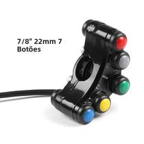 Interruptores Universais De 7 Botões Para Motocicletas, Guidão De 22mm Para Motos De Corrida, Farol,