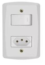 Interuptor Lux2 1 Simples Tomada 10a Tramontina Cor Branco