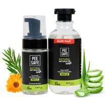 Intimate Wash Pee Safe Natural para homens 400 ml com pacote de recarga