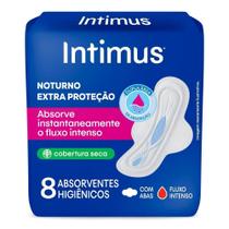 Intimus absorvente noturno seca com abas de 8 unidades