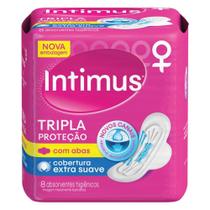 Intimus absorvente tripla proteção extra suave com abas de 8 unidades