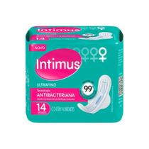 Intimus absorvente ultrafino tecnologia antibacteriana com abas de 14 unidades