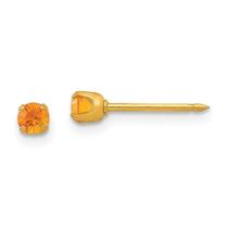 Inverness 14k 3mm novembro cristal pedra de nascimento poste brincos - Quality Gold