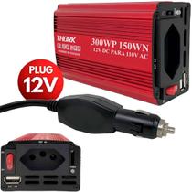 Inversor 12V Para 110V 300W Carro Automotivo Conversor USB Inversor 12V Para 110V 300W Carro Automotivo Conversor USB