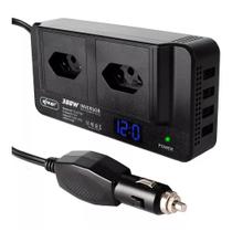 Inversor Carro 12v Acendedor P/ Tomada 110v Conversor +4 Usb