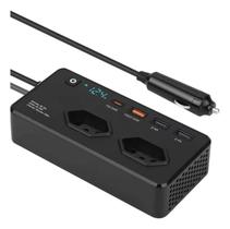 Inversor Carro Veicular 350W 6 Portas 110v USB USBC 12v -