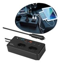 Inversor Carro Veicular 350W 6 portas USB USBC 12V 110v Inversor Carro Veicular 350W 6 portas USB USBC 12V 110v