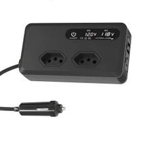 Inversor Conversor 400w 12v Para 110v Tomada 6 conexões porta usb Turbo tipo C Inversor Conversor 400w 12v Para 110v Tomada 6 conexões porta usb Turbo tipo C