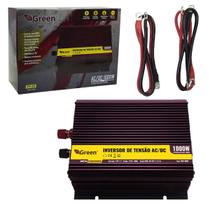 Inversor Conversor Tensão 12v P/ 127v 1kVA 1000W Usb Green Inversor Conversor Tensão 12v P/ 127v 1kVA 1000W Usb Green