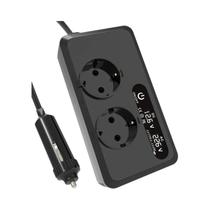 Inversor De Carro 12V Para 230V 200W Com Porta USB-C, Adaptador De Energia Para Veículos Com Tomadas