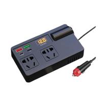 Inversor De Carro 200W 12V Para 220V Com Display Digital Detecção De Voltagem Carregador Conversor