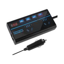 Inversor De Carro 200W Com 8 Portas USB PD Tipo-C, Conversor DC 12V 24V Para AC 110V 220V Com