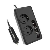 Inversor De Carro De Carregamento Rápido 200W DC12V Para AC 220V 230V Com Display De Voltímetro E