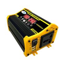 Inversor de Carro Portátil 4000W - DC 12V para AC 110/220V com USB