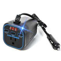 Inversor de Energia Automotivo FAMIDGE 200W com Duas USB e Tipo C 110V