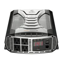 Inversor de energia Cobra PRO 2500W portátil 4 tomadas CA 2 USB