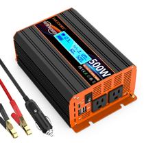 Inversor de Energia JARXIOKE 500W Onda Senoidal Pura 12V para 110V Inversor de Energia JARXIOKE 500W Onda Senoidal Pura 12V para 110V