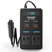 Inversor de energia para carro DrimMek 300W com duas portas AC e USB