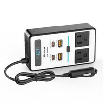 Inversor de Energia para Carro PisFau 200W - DC 12V para 110V AC com USB-C