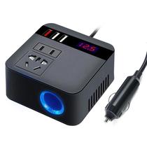Inversor de Energia Veicular 12V/24V para 110V/220V - Conversor Multifuncional Preto