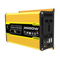 Inversor De Potência Inteligente 3000W DC 12V Para AC 110/220V Com USB Duplo E Transformador De