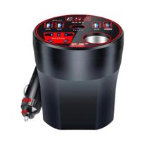 Inversor De Potência Multifuncional Para Carro 200W 12V 24V Para 220V Com Display LED E Carregamento