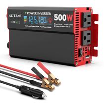 Inversor de potência OLTEANP 500W 12V DC a 110V/120V AC com LCD Inversor de potência OLTEANP 500W 12V DC a 110V/120V AC com LCD