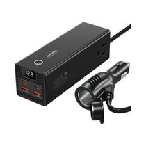 Inversor De Potência Para Carro 300W 12V Para 110V Multi Socket 2USB 2 Tipo C Adaptador Carregador
