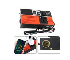 Inversor de Potência para Carro Adaptador Conversor Veicular USB 5v 12/24v 110/220v