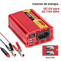 Inversor de Potência Portátil 12V/24V para 110V - 600W a 2500W - Tomada Brasileira
