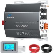 Inversor de Potência ZETAWALE 1500W Onda Senoidal Pura - 12V DC para 110V AC Inversor de Potência ZETAWALE 1500W Onda Senoidal Pura - 12V DC para 110V AC