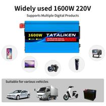 Inversor De Tensão 1600w 24v-220v, Onda Senoidal Pura