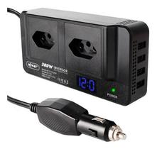 Inversor De Tensão Voltagem 12v Para 110v 300w Digital 4 Usb Transformador Conversor Automotivo Veicular 2 Tomadas