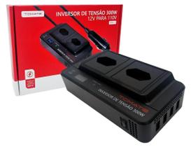 Inversor De Voltagem 12V 110V 300W Automotivo Veicular Usb