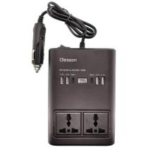 Inversor duplo 150w carro 4 usb 12v 24v 220v tomada inteligente