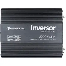 Inversor e Conversor de Tensão Onda Senoidal Hayonik 12V para 110V 2000W 12VDC/127V USB SENOID PW 67215 Inversor e Conversor de Tensão Onda Senoidal Hayonik 12V para 110V 2000W 12VDC/127V USB SENOID PW 67215