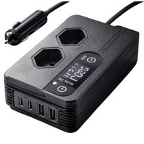 Inversor Energia Carro 12V Para 110V 400W USB Tipo C Transformador Acampamento Viagens