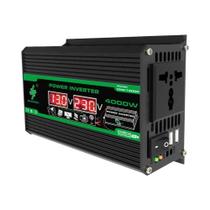 Inversor Portátil De Carro 300W 4000W DC 12V Para AC 110V 220V Com Duas Portas USB AC Para Aparelhos