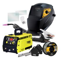 Inversor Solda Mig Eletrodo Tig 140A Com Mascara Arame Esquadro 220V Tork