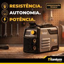 Inversora de Solda TI150 Pro 220V Titanium Platina Kit com Óculos Automático e Acessórios Inversora de Solda TI150 Pro 220V Titanium Platina Kit com Óculos Automático e Acessórios