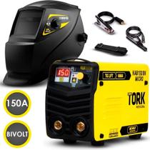 Inversora solda 150a bivolt tork + máscara 4k auto