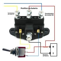 Invertendo o contator da polaridade, relé 12V, guincho do ímã permanente e motores reversíveis Invertendo o contator da polaridade, relé 12V, guincho do ímã permanente e motores reversíveis