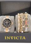 Invicta Pro Diver Femenino Quartz Black Watch + pulseiras