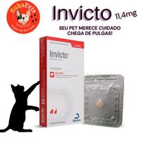 Invicto Antipulgas 11,4mg Gato e Cachorro de até 11,4 kg - 1 Comprimido - Dechra