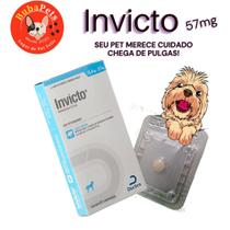 Invicto Antipulgas 57mg para Cachorro e Gato de 11,4 até 57 kg - 1 Comprimido