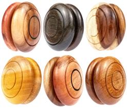 Ioiô Artesanal 100% de Madeira Maciça Modelo Profissional Eixo Fixo Manobras 1 unidade Sortida