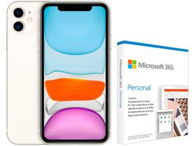 iPhone 11 Apple 128GB Branco 6,1” 12MP - iOS + Microsoft 365 Personal Office 365 apps 1TB