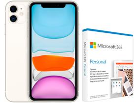 iPhone 11 Apple 64GB Branco 6,1” 12MP - iOS + Microsoft 365 Personal Office 365 apps 1TB