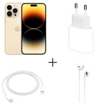 iPhone 14 Pro Max Apple (128GB) Dourado + Carregador, Cabo e Fone de Ouvido